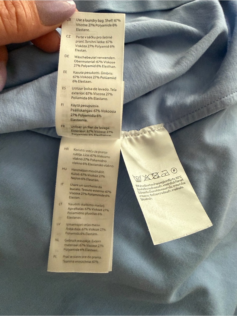 COS Midi Jersey Cinch Waist Gathered Dress Size Large Minimalist Blue Sleeveless - Picture 8 of 9
